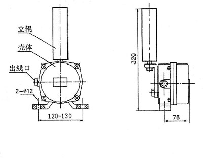 XLPP-J-I、XLPP-J-II兩級跑偏開關(guān)KBW-220P防爆兩級跑偏開關(guān)